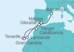 Itinerario del Crucero Islas Canarias y Marruecos - Con vuelos - Celebrity Cruises