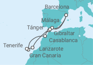 Itinerario del Crucero Marruecos e Islas Canarias - Con vuelos - Celebrity Cruises