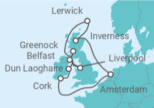 Itinerario del Crucero Irlanda y Reino Unido - con vuelos - Celebrity Cruises