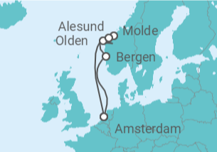 Itinerario del Crucero Fiordos Noruegos - Con vuelos - Celebrity Cruises