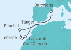 Itinerario del Crucero Islas Canarias, Portugal y Marruecos - Con vuelos - Celebrity Cruises