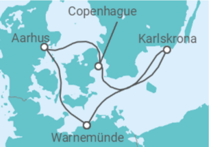 Itinerario del Crucero Dinamarca - AIDA
