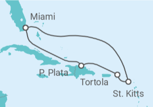 Itinerario del Crucero República Dominicana, Antillas y St. Kitts - con vuelos - Celebrity Cruises