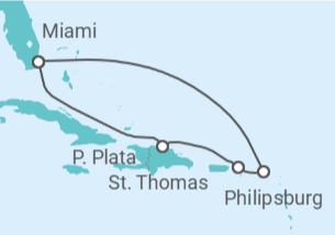 Itinerario del Crucero St. Maarten, St. Thomas y República Dominicana - Celebrity Cruises