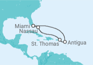 Itinerario del Crucero Bahamas, St. Thomas, Antigua - Con vuelos - Celebrity Cruises