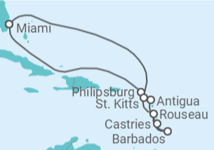 Itinerario del Crucero St. Maarten, Antigua, Barbados - Con vuelos - Celebrity Cruises