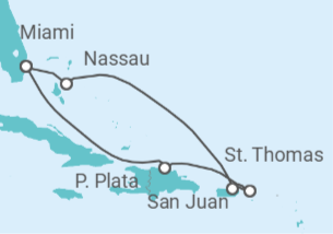 Itinerario del Crucero República Dominicana, Puerto Rico, Bahamas - con vuelos - Celebrity Cruises