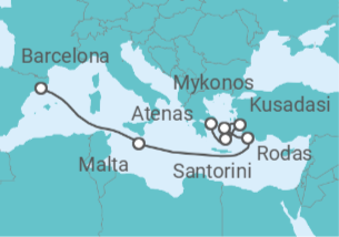 Itinerario del Crucero Islas Griegas y Turquía - Celebrity Cruises