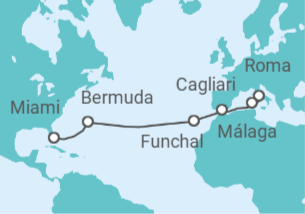 Itinerario del Crucero Desde Roma a Miami - Celebrity Cruises