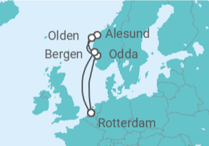 Itinerario del Crucero Noruega - Holland America Line