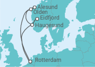 Itinerario del Crucero Noruega - Holland America Line