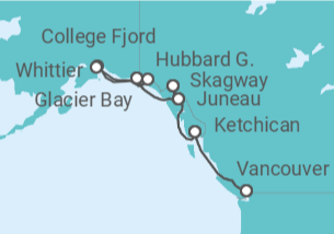 Itinerario del Crucero Alaska - Holland America Line