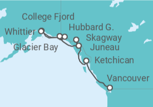 Itinerario del Crucero Alaska - Holland America Line
