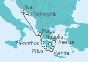 Itinerario del Crucero Grecia - Ponant
