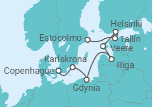 Itinerario del Crucero Polonia, Letonia, Finlandia, Estonia, Suecia - Ponant
