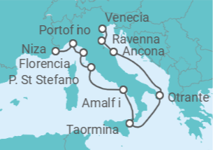 Itinerario del Crucero Italia - Ponant