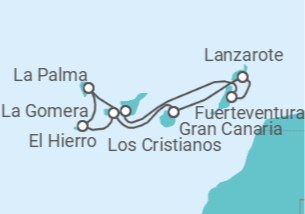 Itinerario del Crucero Islas Canarias - Ponant
