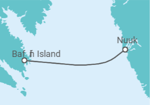 Itinerario del Crucero Groenlandia - Ponant