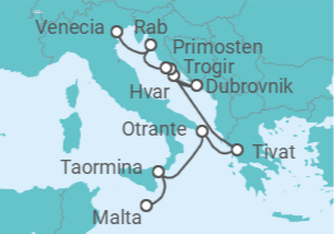 Itinerario del Crucero Italia, Croacia - Ponant