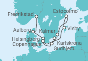 Itinerario del Crucero Desde Fredrikstad  (Noruega) a Copenhague (Dinamarca) - Ponant