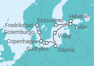 Itinerario del Crucero Suecia, Finlandia, Estonia, Polonia, Dinamarca - Ponant