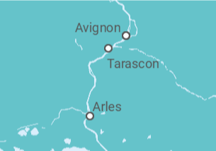 Itinerario del Crucero Postales del sur de Francia, con parada en el delta del Ródano - Riverside