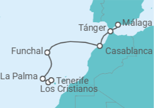 Itinerario del Crucero Islas Canarias - Ponant