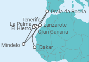 Itinerario del Crucero Islas Canarias - Ponant