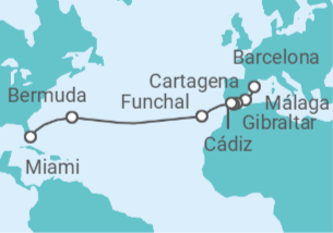 Itinerario del Crucero Desde Barcelona a Miami - Celebrity Cruises