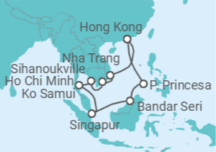 Itinerario del Crucero Vietnam, Camboya, Tailandia, Singapur - Costa Cruceros