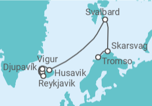Itinerario del Crucero Paisajes espectaculares y nuevas aventuras - Silversea
