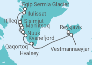 Itinerario del Crucero Extraordinarios casquetes polares - Silversea