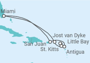 Itinerario del Crucero Los tesoros más auténticos del Caribe - Silversea
