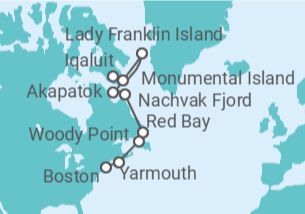 Itinerario del Crucero Estados Unidos - Silversea