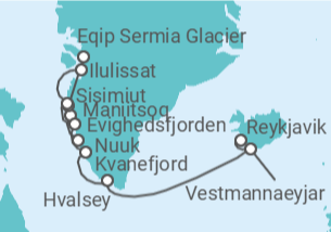 Itinerario del Crucero Un mundo de color en el Ártico - Silversea