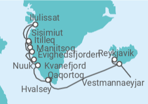 Itinerario del Crucero Paisajes de fiordos impresionantes - Silversea