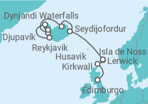 Itinerario del Crucero Reino Unido - Silversea
