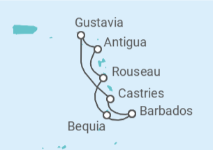 Itinerario del Crucero Una deliciosa dosis de sol caribeño - Silversea