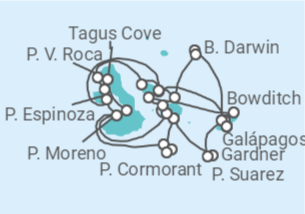 Itinerario del Crucero Islas Galápagos - Silversea