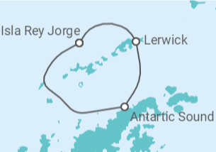 Itinerario del Crucero Una extraordinaria aventura antártica - Silversea