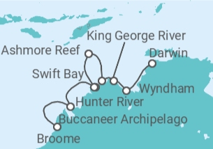 Itinerario del Crucero Australia - Silversea