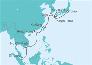 Itinerario del Crucero Exquisito viaje por Asia - Silversea