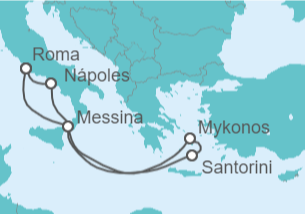 Itinerario del Crucero Italia, Grecia - Con vuelos - Royal Caribbean
