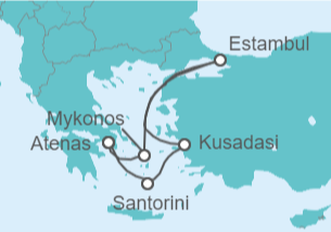 Itinerario del Crucero Grecia, Turquía - Con vuelos - Royal Caribbean