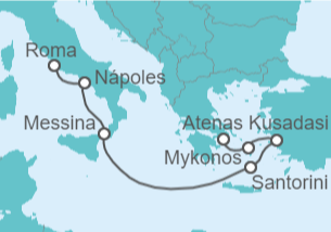 Itinerario del Crucero Islas griegas e Italia - Con vuelos - Royal Caribbean