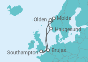 Itinerario del Crucero Fiordos Noruegos - Con vuelos - Royal Caribbean