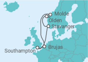 Itinerario del Crucero Bélgica, Noruega - Con vuelos - Royal Caribbean
