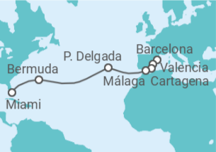 Itinerario del Crucero España, Portugal, Bermudas - Con vuelos - Royal Caribbean