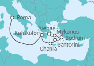 Itinerario del Crucero Lo mejor de Grecia - Con vuelos - Royal Caribbean