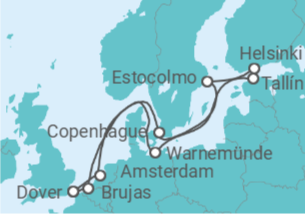 Itinerario del Crucero Norte de Europa al completo - Carnival Cruise Line